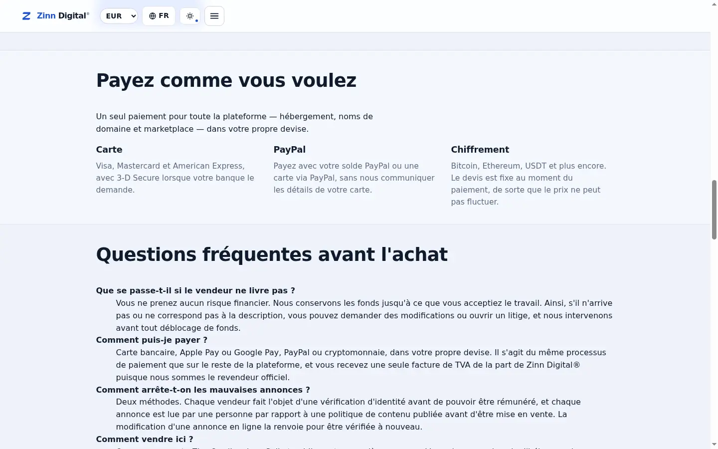 Achat en cours