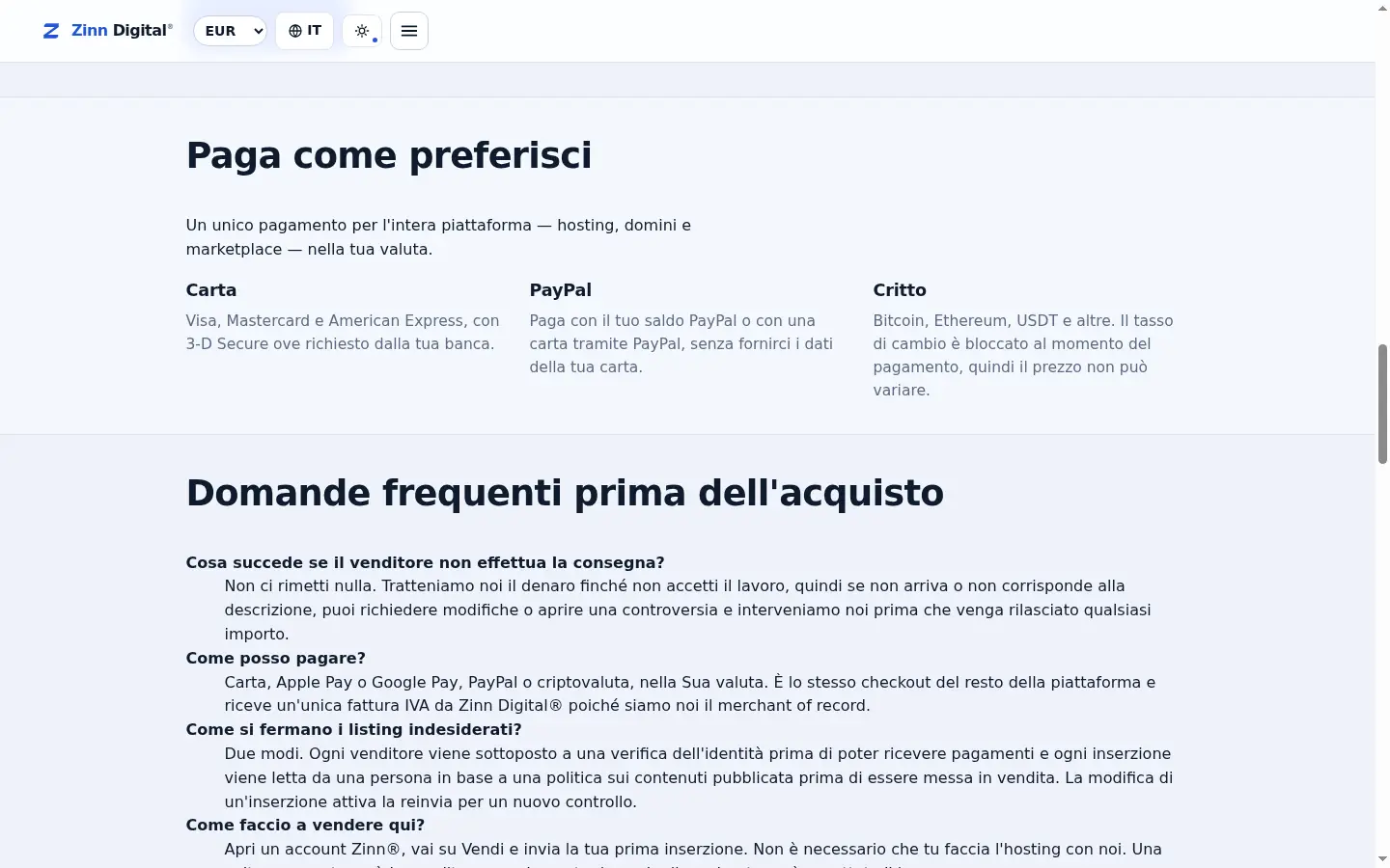 Una sola fattura, da un'azienda del Regno Unito
