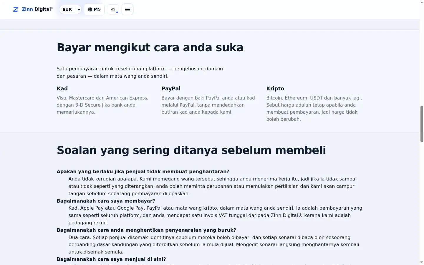 Satu invois, daripada syarikat UK